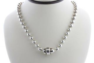 Joseph Esposito Sterling Silver 925 ESPO SIG Bead Style Snap Chain Necklace 20 