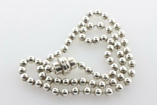Joseph Esposito Sterling Silver 925 ESPO SIG Bead Style Snap Chain Necklace 20 