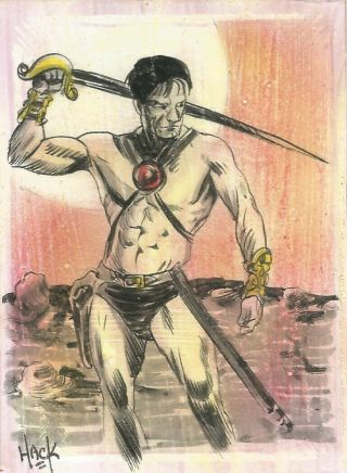 Warlord Of Mars - Robert Hack " John Carter " Sketch Card (a)