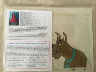 Rare 1974 “scooby Doo” Hand Drawn Concept Art And Matching Cel