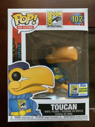 Sdcc 2020 Funko Pop Ad Icons Superhero Toucan 102 With Official Sticker In Hand