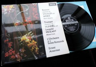 Vivaldi / Weber: Bassoon Concertos - Ansermet Decca Sxl 6375 Wideband Ed1 Lp