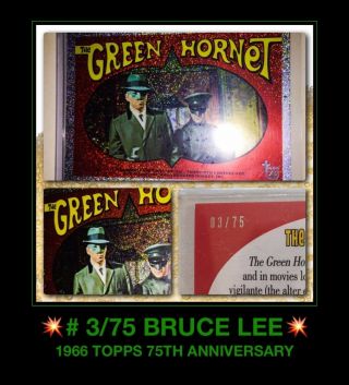 1966 Bruce Lee Kato Green Hornet Stickers Diamond Sparkle 2013 Topps 75th Card