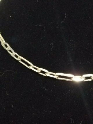 Designer Jorge Revilla Sterling Silver Heavy Figaro Link Necklace/Choker 16 