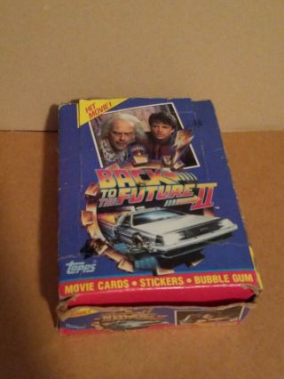 1989 Topps Hit Movie " Back To The Future Part 2 " Box