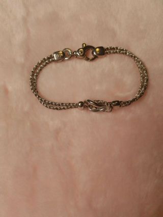 Tiffany & Co Love Knot Hook Bangle Bracelet 925 Silver