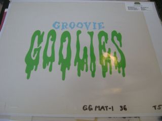 Groovie Goolies Production Title Cel