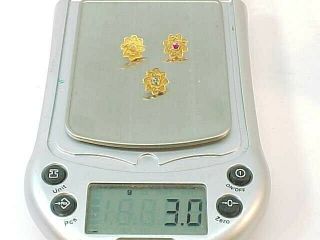 3 Vintage 14k Gold Bendix Service Pins Diamonds 3 Grams Scrap Or Wear