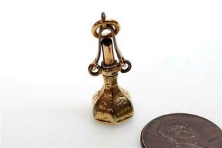 Antique English Gold Filled Amethyst Seal & Watch Key Fob / Charm
