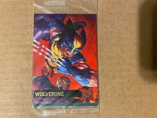 1995 Fleer Ultra X - Men Set Promo Card With Wolverine,  Cable Rare In Wrapper