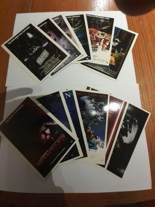 Topps 1995 Widevision Star Wars Empire Strikes Back Mini Poster Set Of 12 Cards
