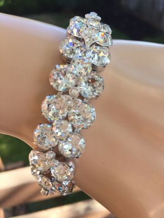 Vintage Eisenberg Ice Signed Crystal Rhinestone Bracelet