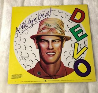 1978 Devo " Q; Are We Not Men? " First Press Vinyl Record W/ Poster