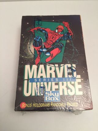 1992 Marvel Universe Series 3 Trading Cards Box - 36 Packs W/holograms