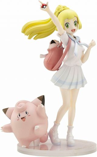 Pokemon Center Limited Figure Lillie & Clefairy Go for it 1/8 Scale 2