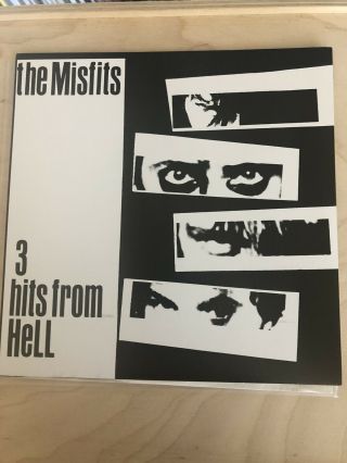 Misfits 3 Hits From Hell 7” White Vinyl Kbd Punk Unofficial