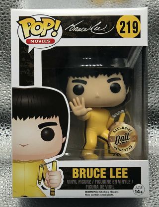 Bruce Lee 218 Yellow Suit Enter The Dragon Bait Exclusive Funko Pop