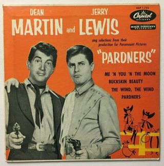 Pardners Ost Dean Martin Jerry Lewis Capitol Eap 1 - 752 Vg,  /ex Wlp Degritter