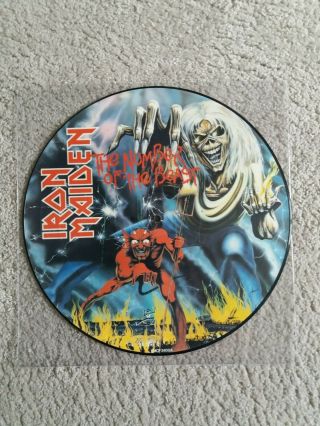 Vinyl 12 " Lp Picture Disc - Iron Maiden - The Number Of The Beast - Excel Cond