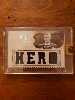 2008 Donruss Celebrity Cuts Hollywood Icons Steve Mcqueen Authentic Worn.