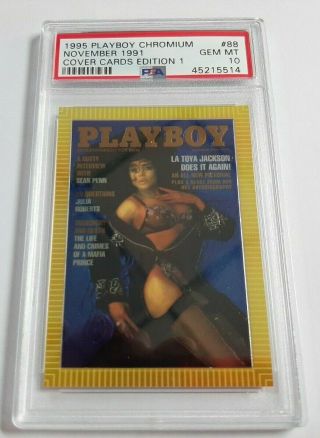 1995 Playboy Chromium Card 88 Latoya Jackson On Cover November 91 Graded Psa 10