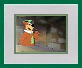 Yogi Bear Hanna Barbera Hand Painted Animation Production Cel Framed