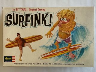 Vintage Revell Surfink Ed Big Daddy Roth Model Kit 1964 Rat Fink