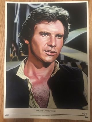 Han Solo Topps Star Wars Living Set 10x14 Fine Art Print ’ed /100 In - Hand