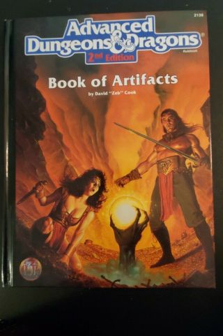 Advanced Dungeons & Dragons Book Of Artifacts 2nd Edition,  Tsr 2138 Hardbound