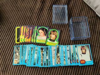 1977 Topps Star Wars 1st Series Blue 1 - 66 Complete Set Plus Stickers Set 1 - 11