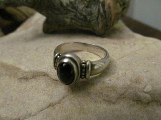 Vintage James Avery 925 Sterling Silver Black Onyx Ring 5.  4g,  7s