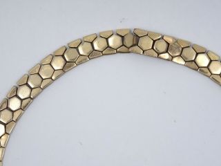 VINTAGE 1945 ALFRED PHILIPPE CROWN TRIFARI TESSELLATED HONEYCOMB CHOKER NECKLACE 3