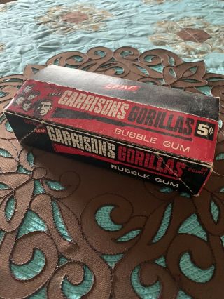 Vintage 1967 Leaf Gum Co.  Garrisons Gorillas Empty Wax Pack Display Box