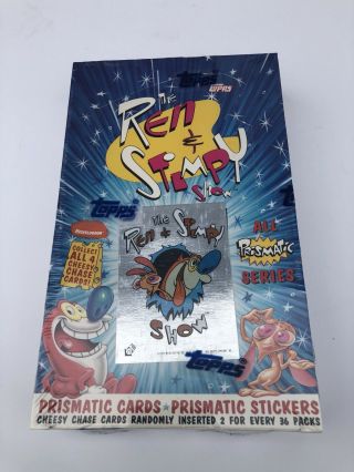 Ren And Stimpy High End Prismatic Cards Stickers Factory Box 1993