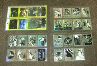 1992 Near Set Of 173 Panini Batman Returns Stickers Plus 23 Foils Exc -