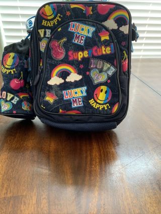 Lisa Frank Lucky Me 1 Lunch Bag With 1 Matching Water Bottle Cover
