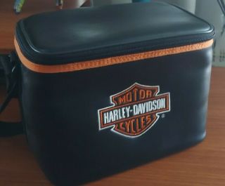 Harley Davidson Insulated Lunch Box / Cooler Bag Black Embroidery Logo