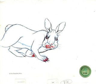 Watership Down 1978 Production Animation Cel Drawing With Lje 004 - 2