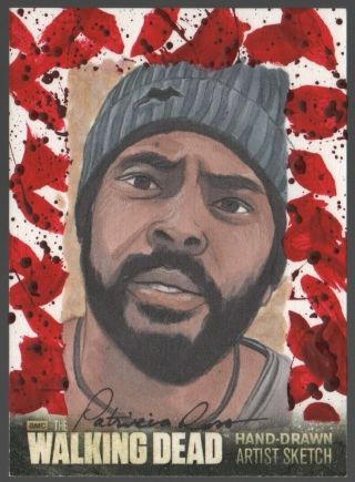 Cryptozoic The Walking Dead Season 3 Tyreese 1/1 Sketch Card Patricia Ross