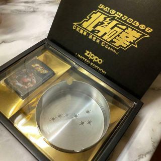 Zippo Lighter Fist Of The North Star Kenshiro Silver Ashtray Set Japan Limited 2