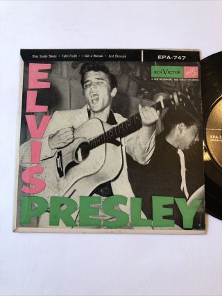 Elvis Presley Blue Suede Shoes 45 EP EPA - 747 Black Top VG, 3