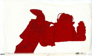 Rock And Rule Animation Cel Of Dizzy And Stretch - Rare Most Destroyed