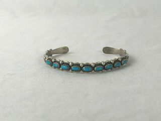 Bell Trading Post Southwestern Sterling Silver Turquoise Cuff Bracelet