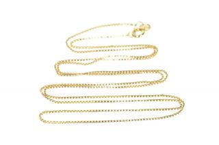 14K 0.  8mm Box Classic Square Link Chain Necklace 24 
