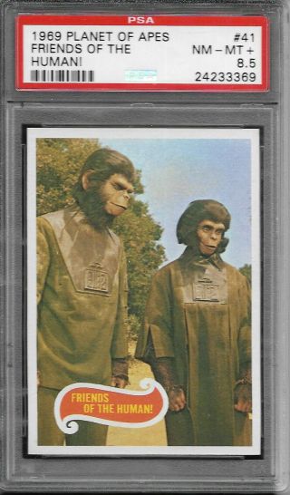 Psa 8.  5 1969 Topps Planet Of The Apes 41 Friends Of The Human