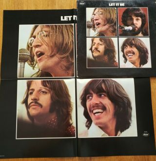 1970 The Beatles Let It Be Vinyl Record Album,  Insert Plus Poster