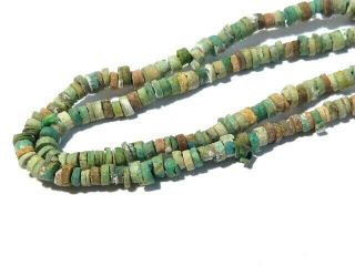 Ancient Egyptian Green & Multi Coloured Faience Beads Necklace Restrung Cme4