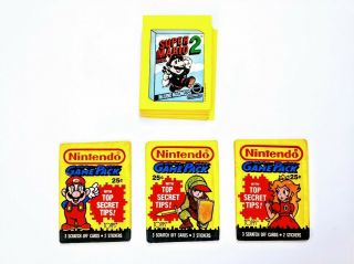 Nintendo 1989 Topps Rare Complete Set Of 33 Video Game Stickers & 3 Packs