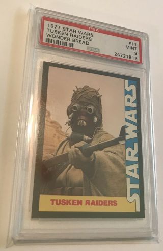 1977 Star Wars Wonder Bread Trading Card 11 Tusken Raiders Psa 9