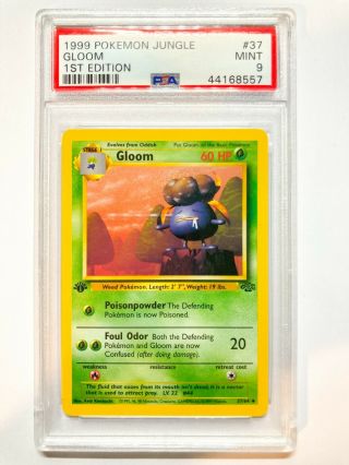 1st Edition Gloom Non - Holo 1999 Pokemon Card 37/64 Jungle Set Psa 9